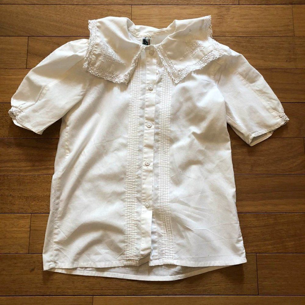 GOSSL Girls White Blouse Bavarian Vintage 10 14
